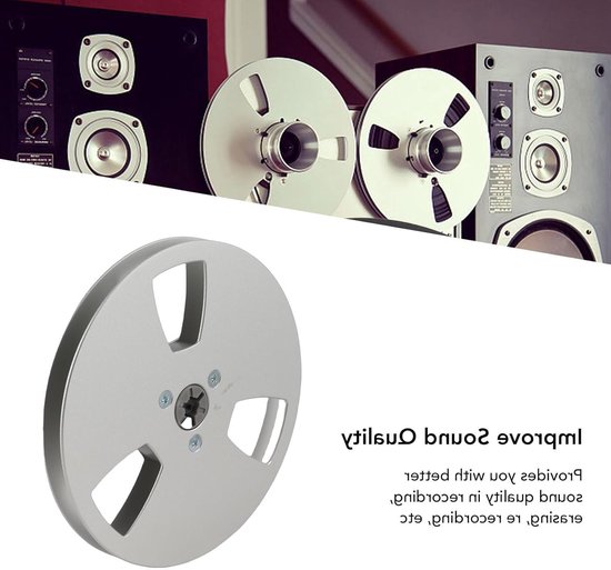 Lege 5 Inch Tape Reel met 3 Openingen, Universele Aluminium Opname Spoel voor Reparatie van Bandrecorders — afbeelding 4