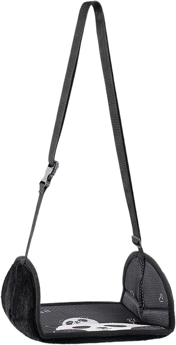 Voetsteun Hangmat - Auto Voetsteun - Comfortabel Reizen - Verstelbare Hoogte - 46 x 24.5 cm - Panda Patroon