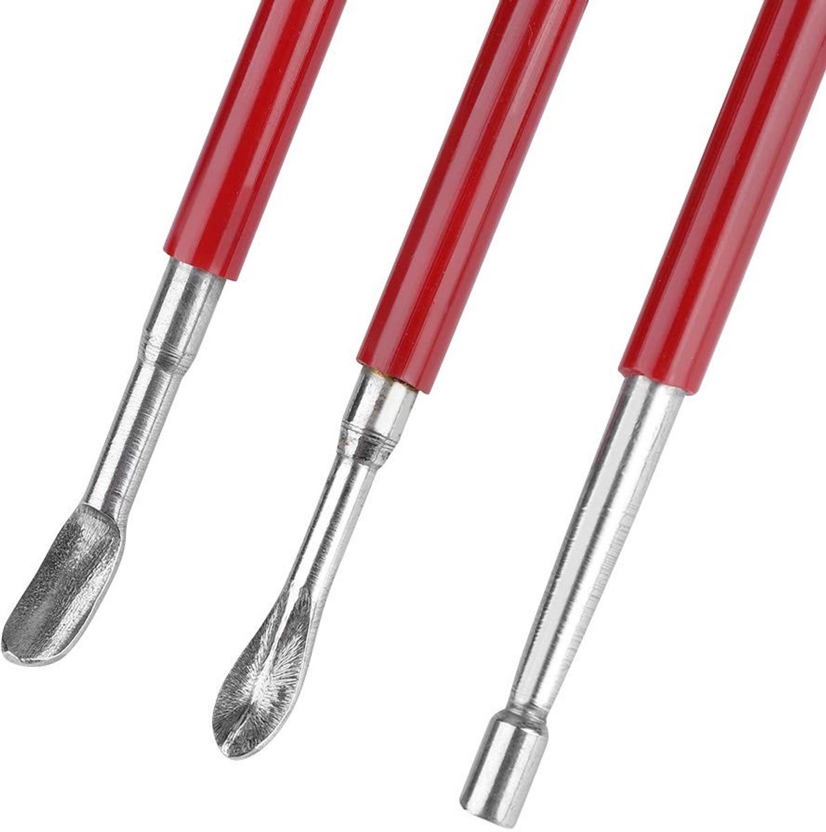 Dailygoods- Lederen Gereedschap Set van 3 - Hoogwaardig Materiaal - Duurzaam in Gebruik - Ideaal voor Lederhandwerk - Ronde Kop voor Schaduwen - Compact Uiterlijk - Lederen Tools