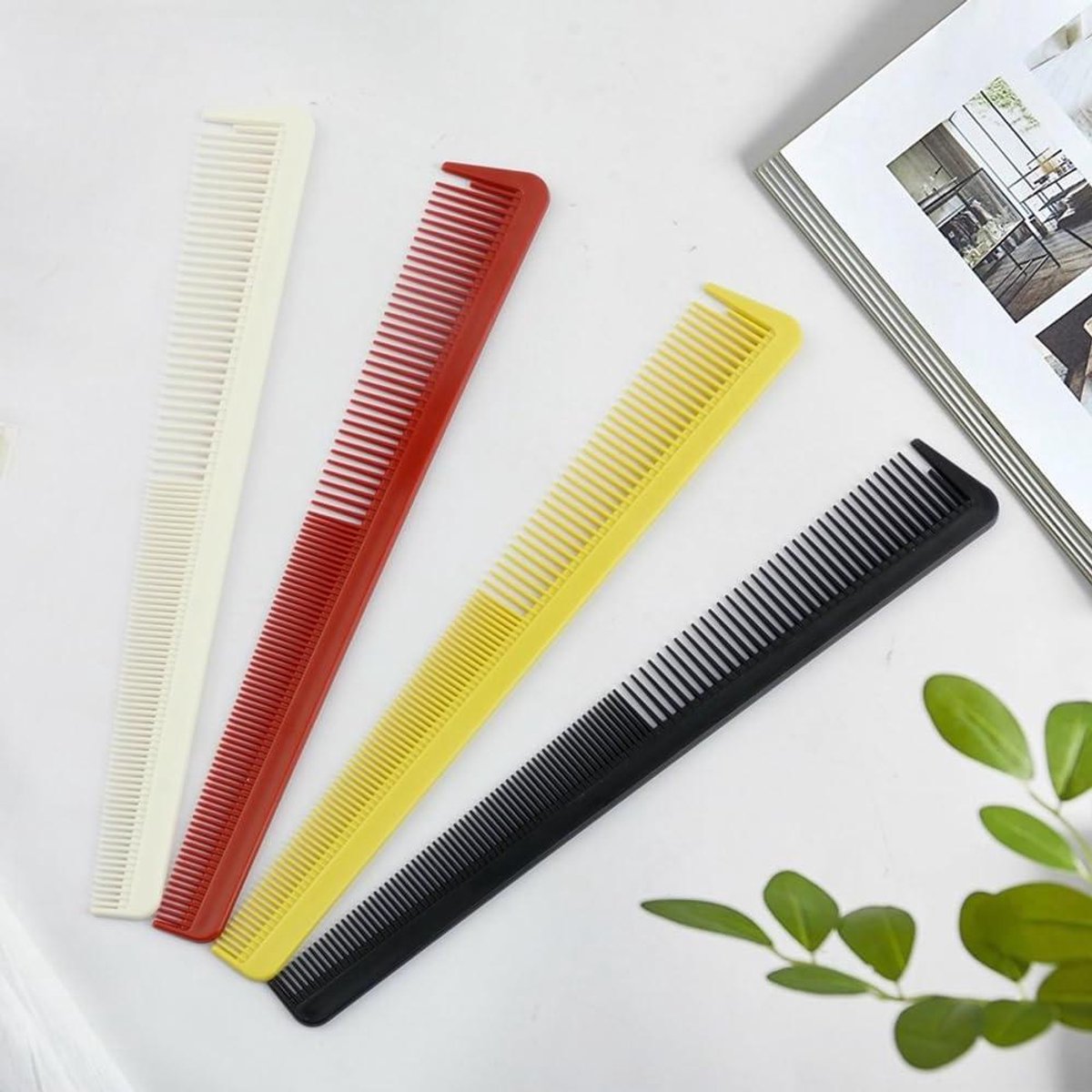 Haarkam Styling - Dubbelzijdig Gereedschap - Professioneel Knippen - Grove Fijne Tanden - 20.2 cm Lengte - Zwart