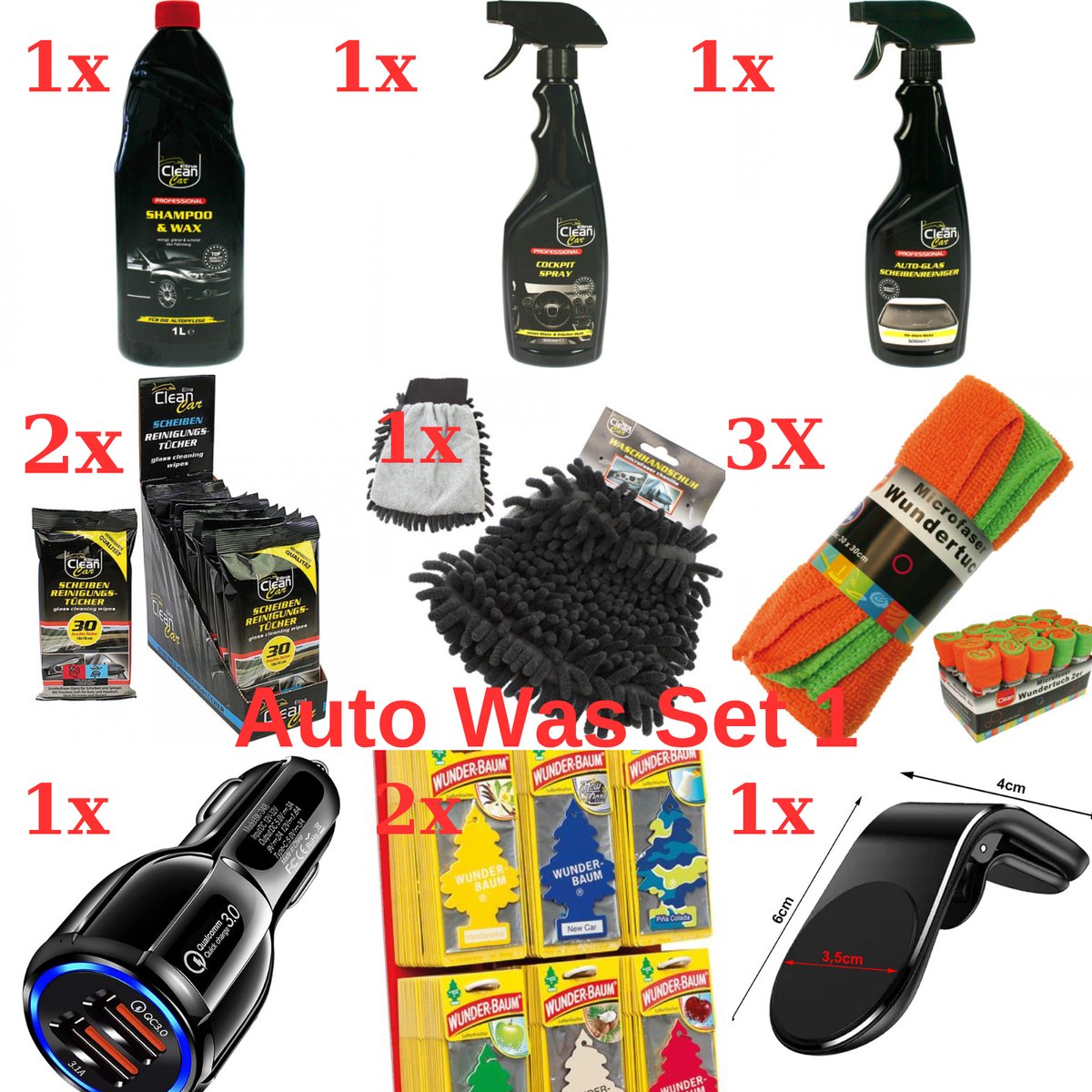 Elina Clean Car-Auto Was Set-Auto Schoonmaak Set-Auto Schoonmaak Producten-Car Cleaning Set-Auto Accessories-Auto Wax-Auto Poets Set