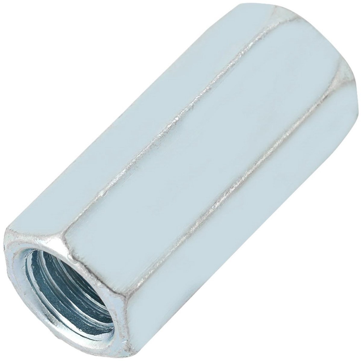 Dailygoods- Koppelmoeren 5 Stuks - Zeskantige Moeren - M12 x 40 - Koolstofstaal - Gegalvaniseerd - Hexagonaal 17 mm