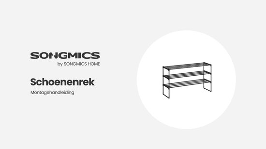 SONGMICS - Schoenenrek - Schoenenrek met 3 Lagen - Ruimtebesparend voor Hal Woonkamer Kast
