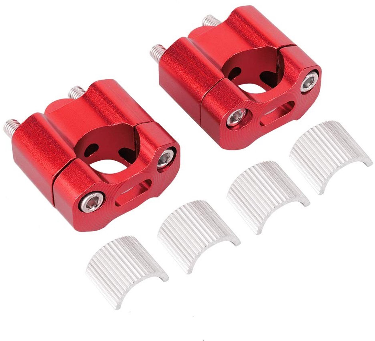 Dailygoods- Handlebar Mount Clamps CNC Aluminium - 22mm/28mm - Universele Motorfiets - Riser - 2 Stuks - Diverse Kleuren - Motorcycle Risers