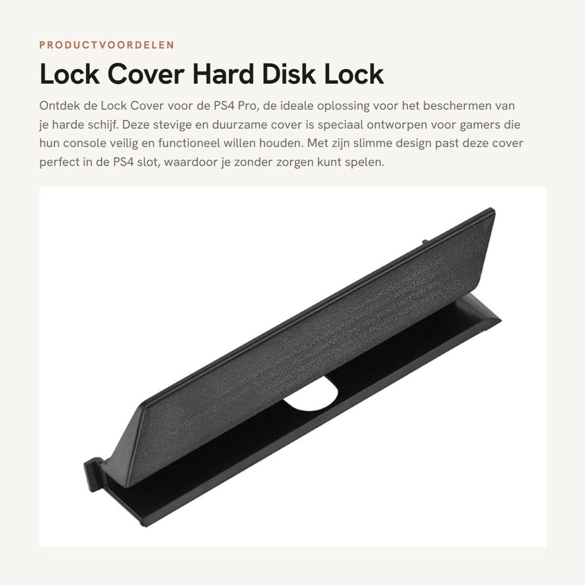 Dailygoods- Harde Schijf Slot Cover - Vervanging voor Pro - Slijtvast - Eenvoudig te installeren - Nauwkeurig ontwerp - ABS Materiaal - 11x2,5 cm - Deksel