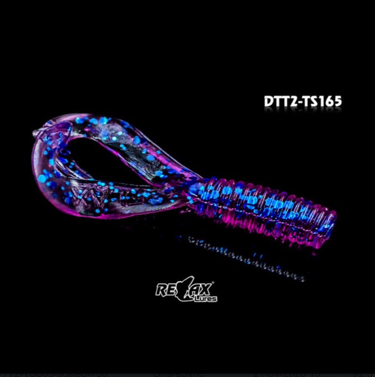 Relax Lures Twister DTT Purple Blue Glitter (4.5cm)