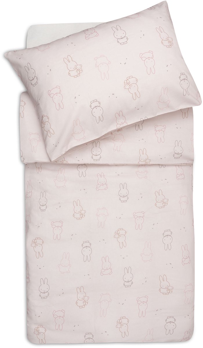 Jollein Dekbedovertrek met sloop - 100x140cm - Nijntje Moments - Silk Rose