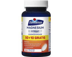 Davitamon Davitamon Magnesium citraat + magnesiumoxide - Geschikt voor vegetariërs & veganisten - 50+10 tabletten