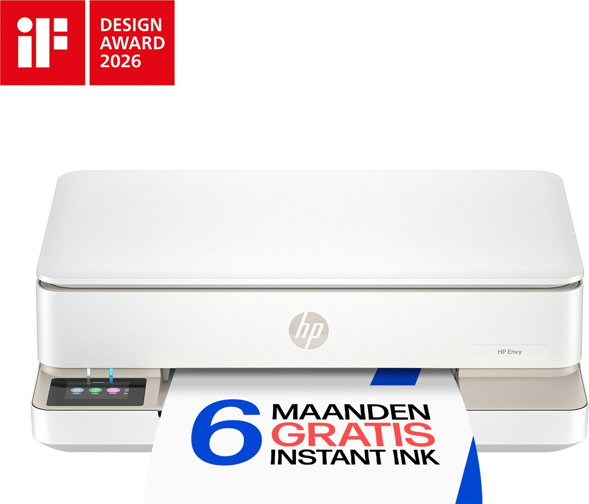 Bol.com HP ENVY 6120e - All-in-One Inkjetprinter - Geschikt voor Instant Ink - Beige aanbieding