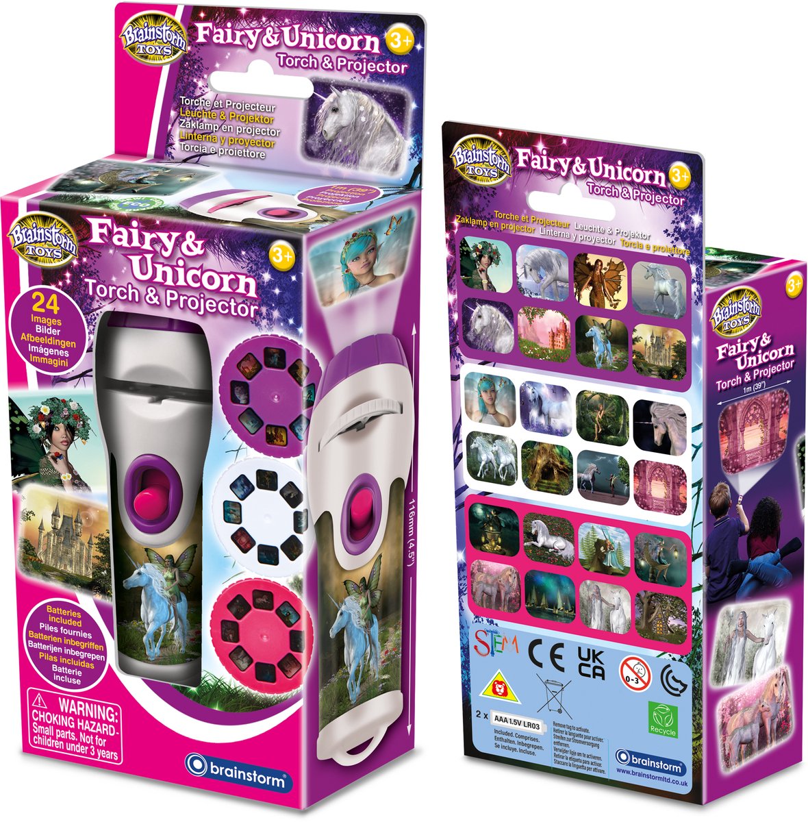 Brainstorm - Fairy & Unicorn Torch and Projector - zaklamp feeën en eenhoorn