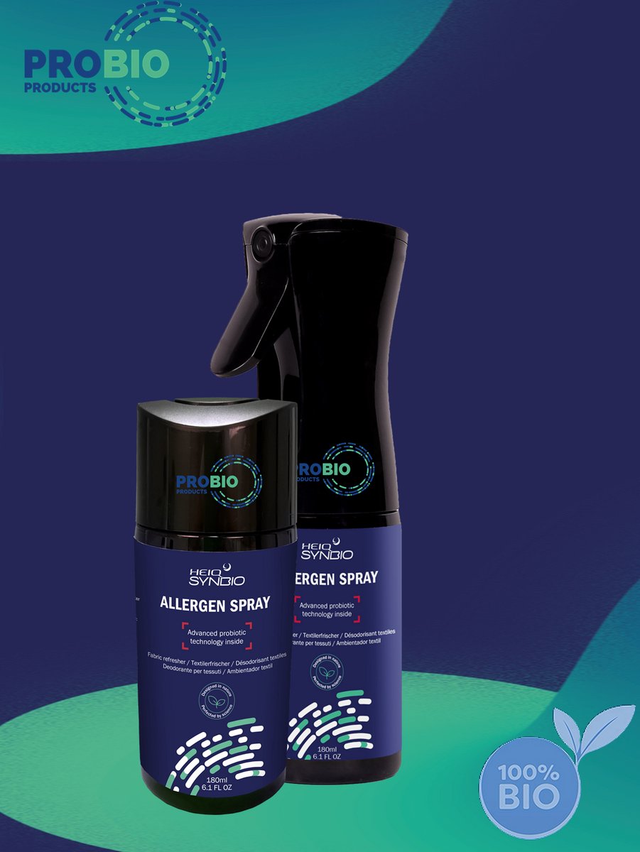 HeiQ Synbio Allergen Spray (with trigger) en extra vulling 180 ml