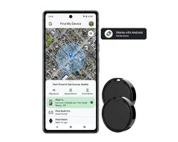 Smart Tag voor Android - Anti-verlies tracker werkt met Google Find My Device - Bluetooth-locator voor sleutel, portemonnee, auto en huisdier - Vervangbare batterij - 2pcs
