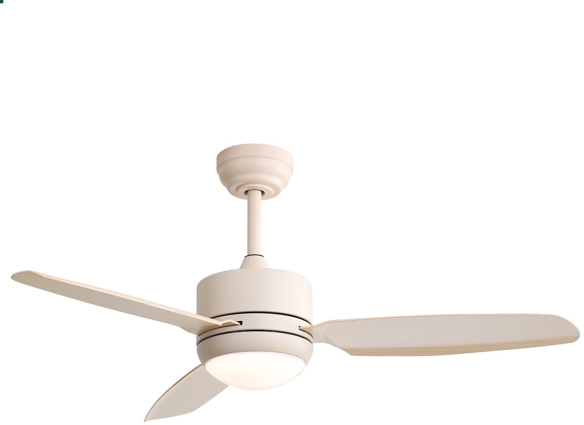 Merdoo plafondventilator met LED verlichting - Ø 117 cm - wit - afstandsbediening - DC motor - 6 snelheden
