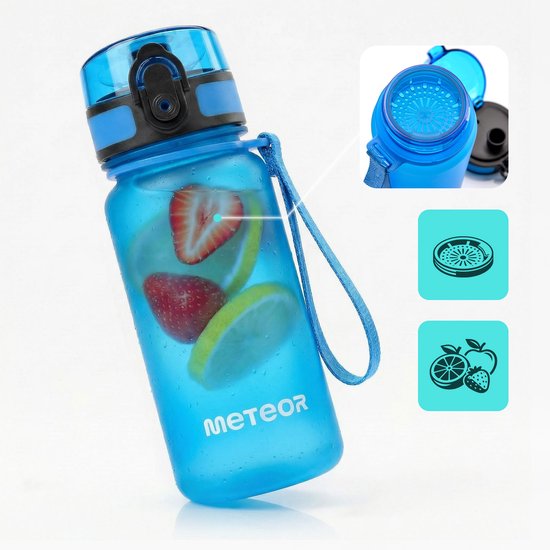 Meteor Sportbidon 350 ml - Fietsbidon - Sportaccessoire - Blauw van Meteor — afbeelding 5
