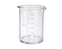 Bekerglas 50 ml – Laag Model – Borosilicaatglas – Gegradueerd – Hittebestendig