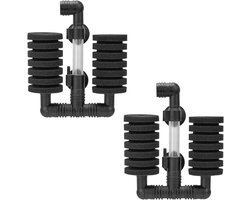 Set van 2 Sponsfilters voor Aquariums, Luchtpomp Filter voor Biologische en Mechanische Filtratie, Ideaal voor Gezonde Waterkwaliteit en Aquatische Levensomstandigheden
