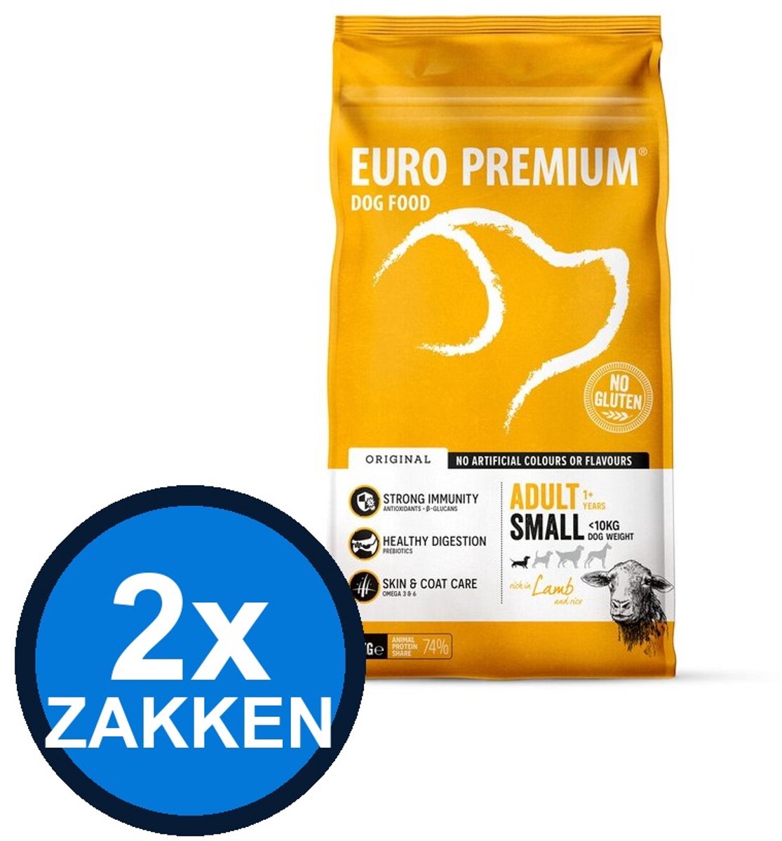 Euro Premium Euro-Premium - Adult Small Lamb & rice - Hondenvoer Droogvoer - 3 kg