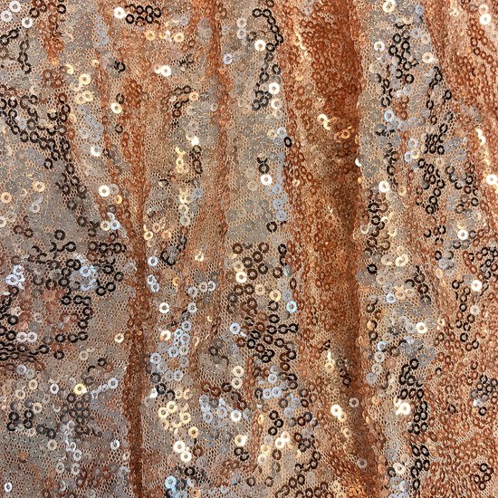Glitter Rok Rose Goud - Festival - Dames - Feest - Geplooid - Glans