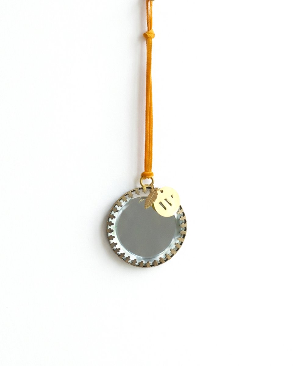 Spiegel Hanger Rond - Rond Spiegel Ornament - De Weldaad Authentic Interior - 5 x 5 cm