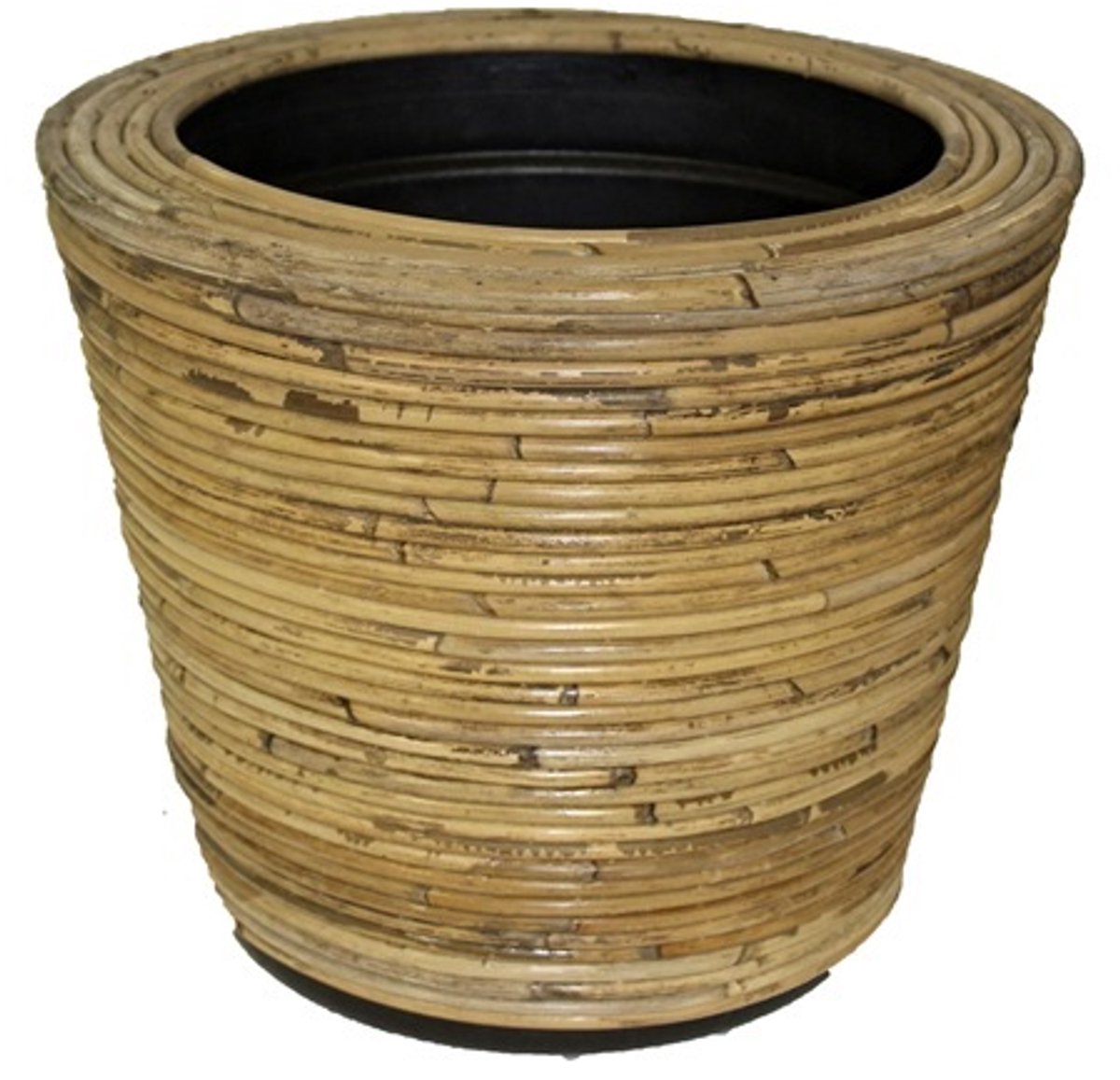 Rotan Drypot Streep plantenmand grijs 32x23cm