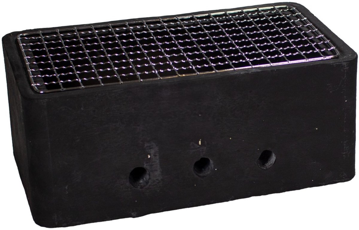 Tafel BBQ zwart rechthoekig 25 x 15 x 10 cm