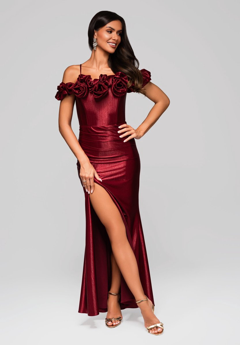 LARICA Jurk - Rits - Jurk Bordeaux XS