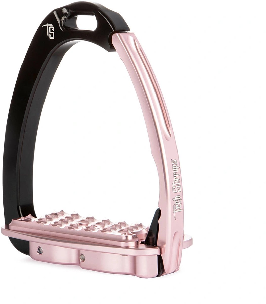 Tech Stijgbeugel Venice Evo plat-Zwart-roze