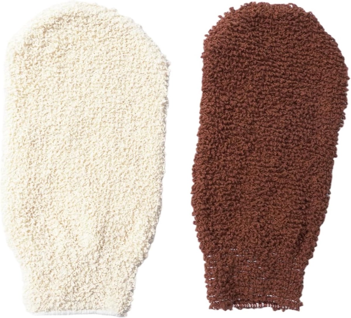 Peelinghandschoenen set van 2 - polyester - zachte en intensieve scrub - voor een gladde, stralende huid - ShopVlot