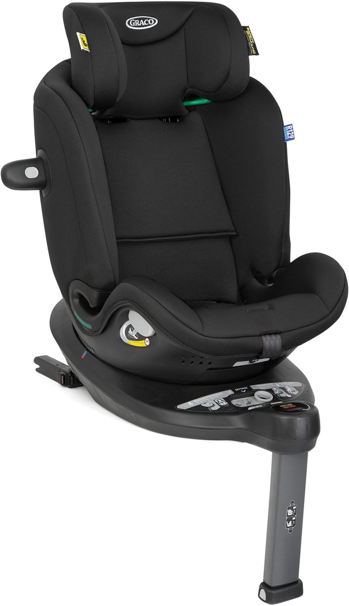 Graco Turn2Me Grow i-Size R129 - Midnight - 360º draaibaar autostoeltje achterwaarts/voorwaarts - van 40 tot 125 cm (vanaf de geboorte tot ca. 7 jaar)