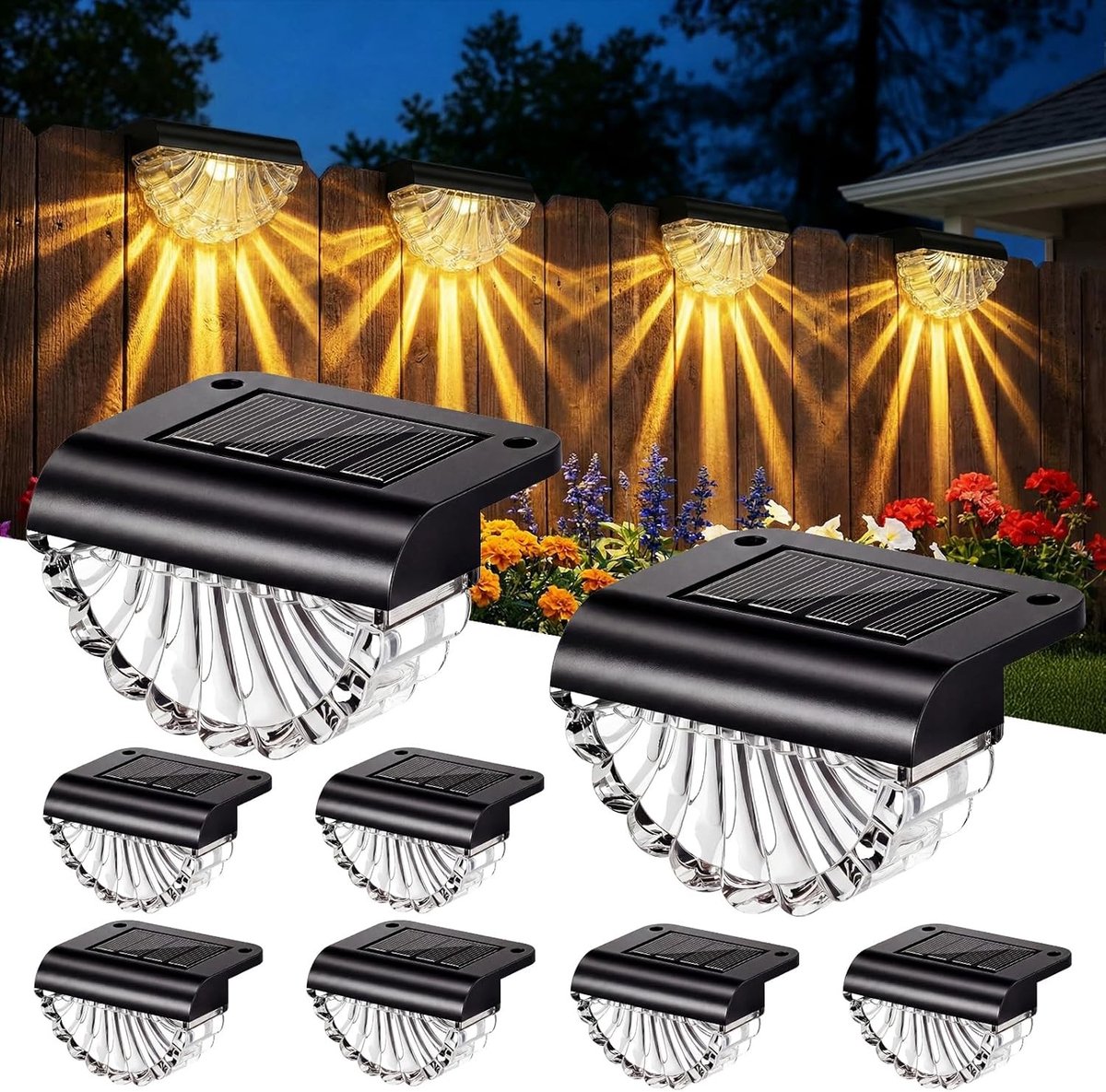 Zonnelampen voor Buiten - Waterdichte Solar Tuinverlichting - Extra Helder Licht - Eenvoudig te Installeren - Voor Tuin, Balkon en Terras