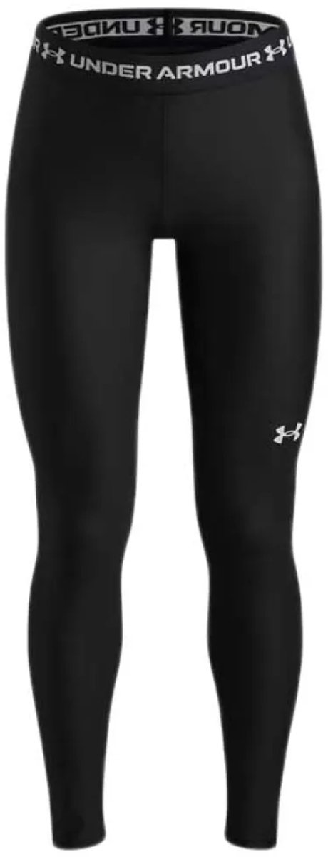 Under Armour HeatGear Legging-BLK Meisjes Sportbroek - Zwart - Wit