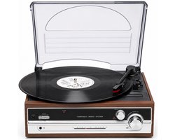 Denver Retro platenspeler - Ingebouwde Speakers - FM Radio - Auto-stop Functie - AUX - Phono - VPR190