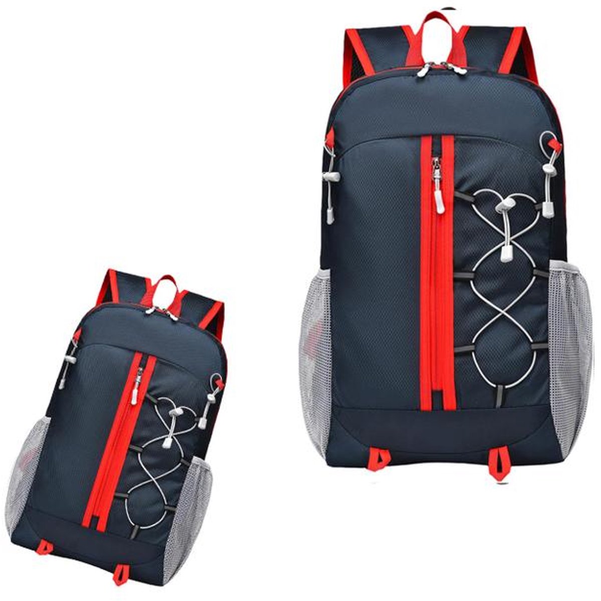 KZQ Wandelrugzak - Opvouwbare, lichtgewicht, waterdichte rugzak - Compact ontwerp met voldoende ruimte - Ideaal voor fietsen, wandelen, kamperen en trektochten - Afmetingen: 31 x 18 x 45 cm - Donkerblauw