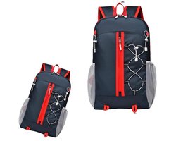 KZQ Wandelrugzak - Opvouwbare, lichtgewicht, waterdichte rugzak - Compact ontwerp met voldoende ruimte - Ideaal voor fietsen, wandelen, kamperen en trektochten - Afmetingen: 31 x 18 x 45 cm - Donkerblauw