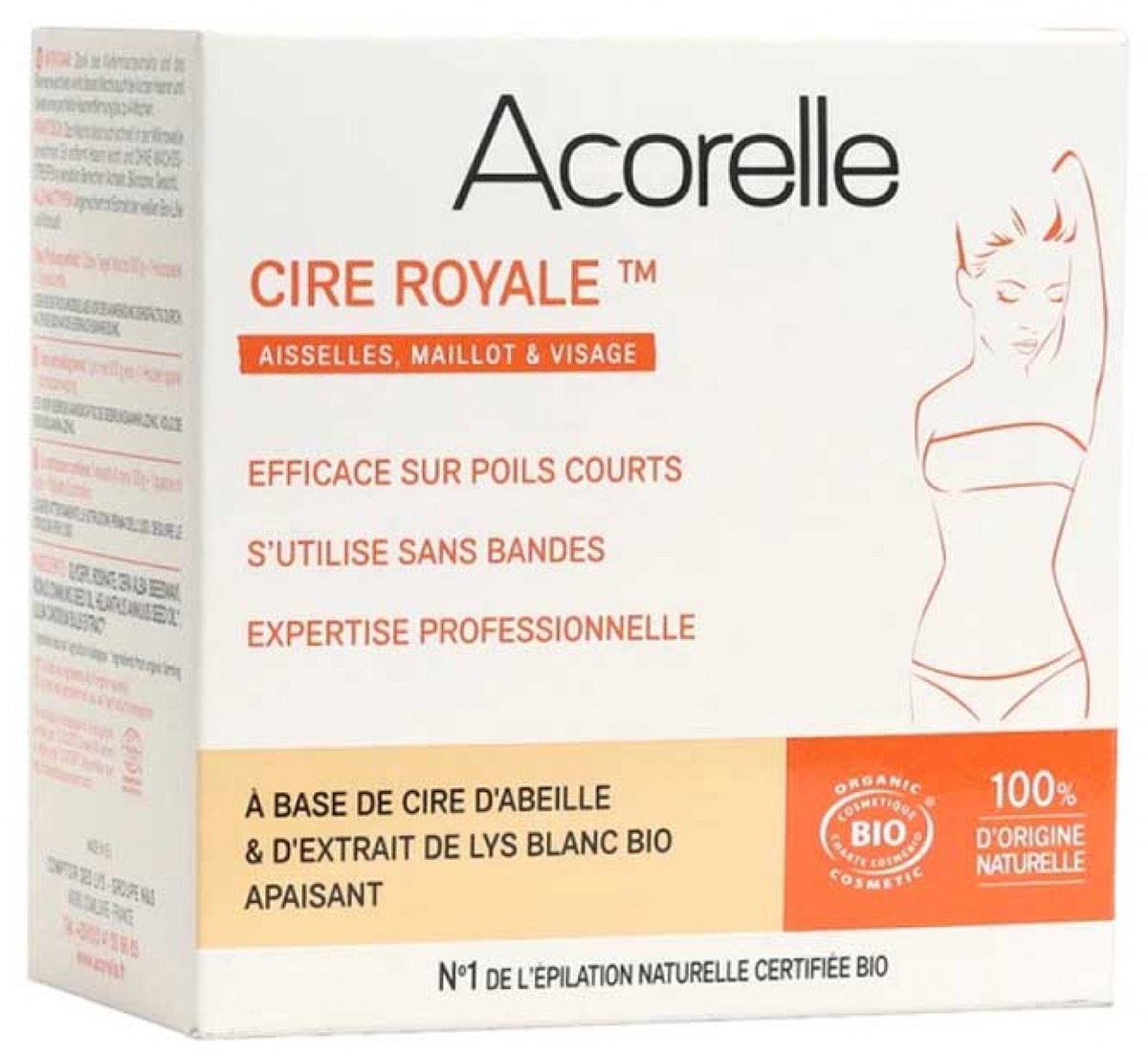 Acorelle Cire Royale Oksels, Bikinilijn & Gezicht Bio 100 g