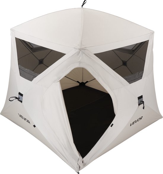 VEVOR 4-Persoons Campingtent, Pop-Up Tent met Gaasramen, Familietent, Snel op Te Zetten in 60 Seconden, Draagbare Cabinetent met Draagtas voor Gezinskamperen en Wandelen, 229x229x212 cm — afbeelding 2