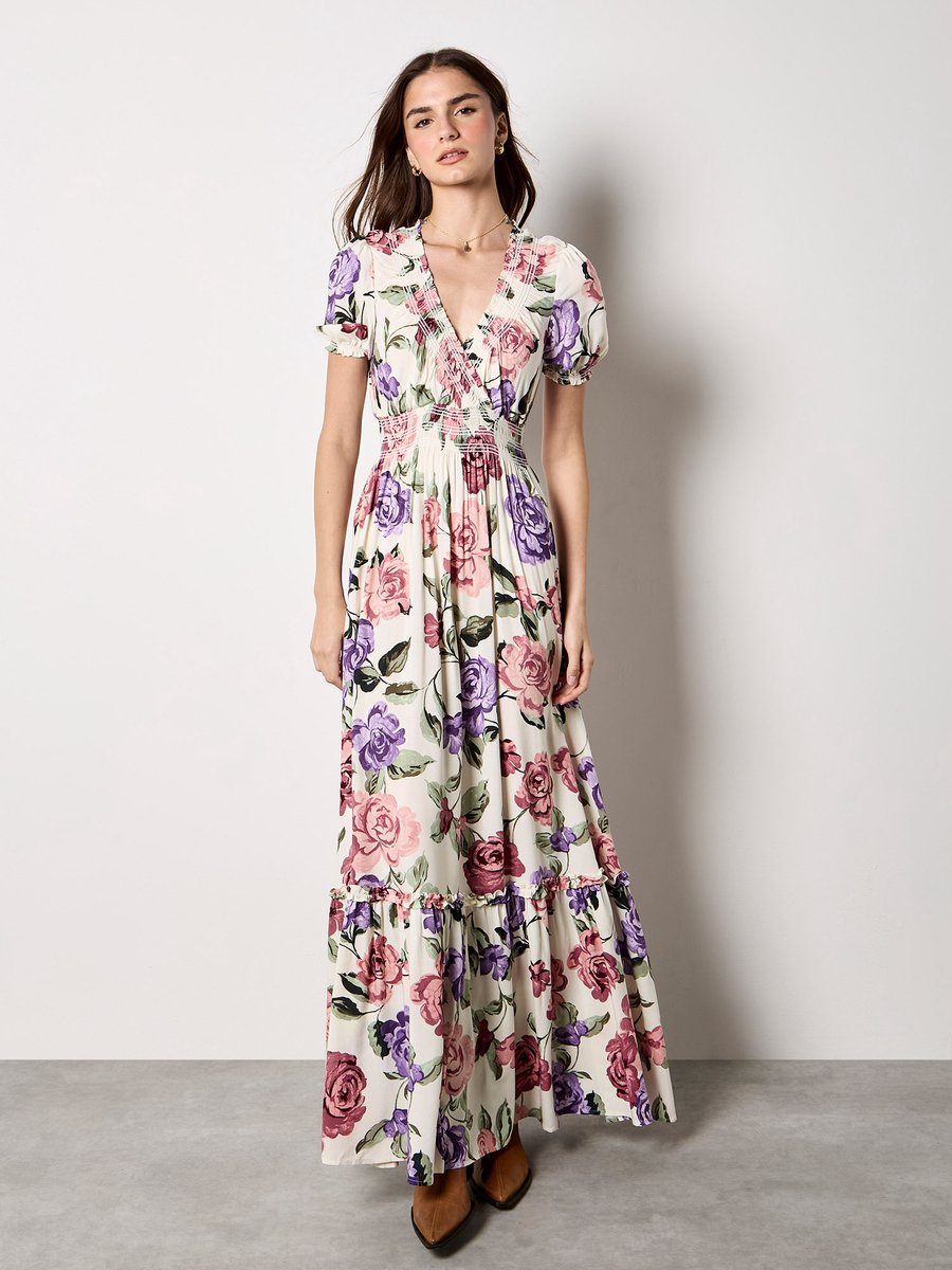 Chloe maxi-jurk met bloemenprint
