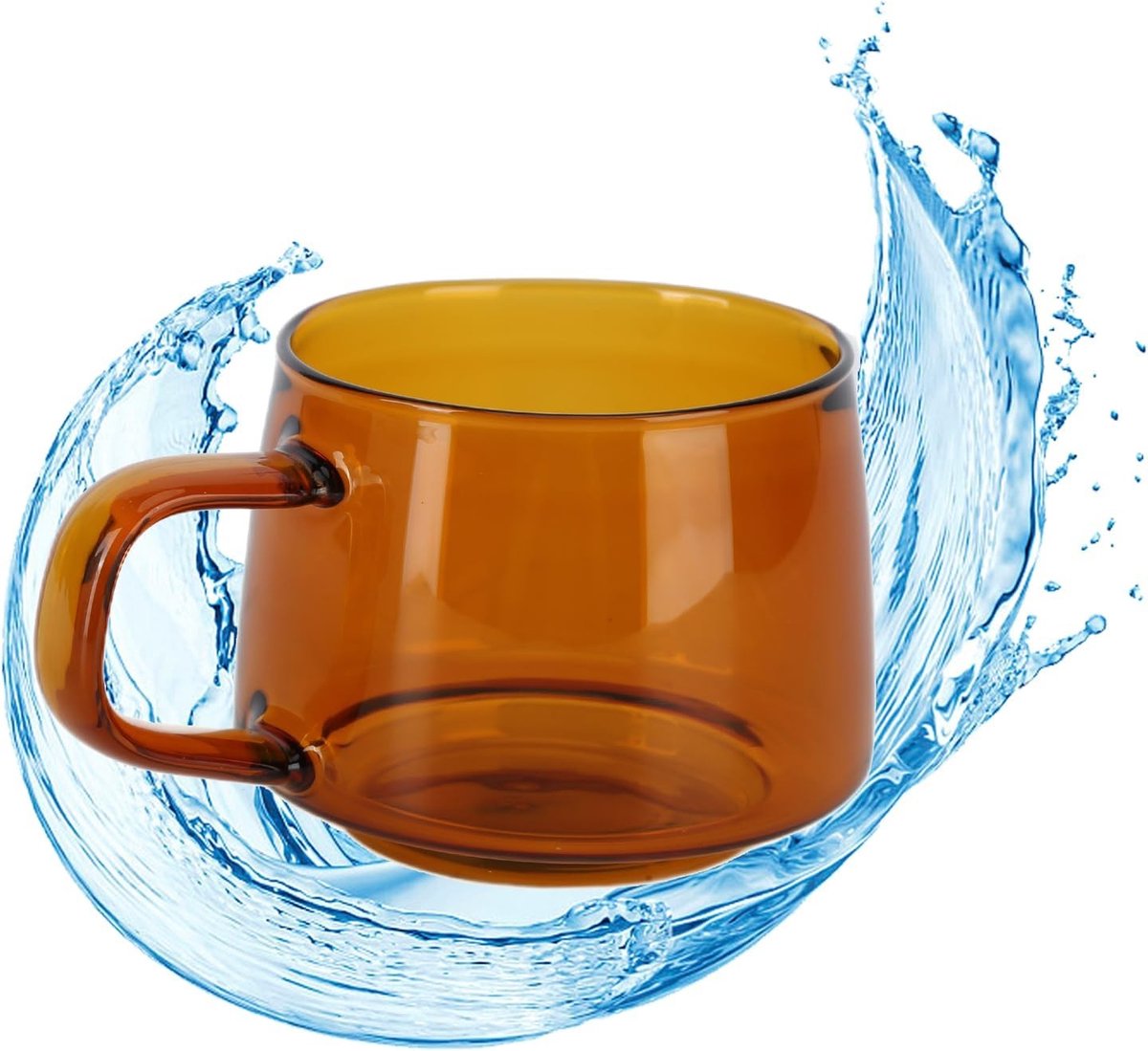 Transparant Koffiekopje - Borosilicaatglas - Hittebestendig - Handvat - Voor Koffie en Thee