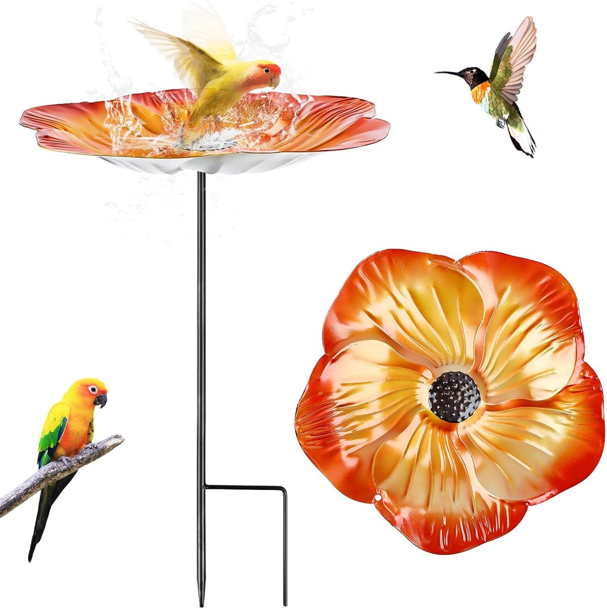 Thijox - Vogeldrinkschaal Staand, Winterbestendig Vogelvoerbak, Vorstbestendig Tuinaccessoire, Ideaal voor Tuin en Vogelhuisje, Duurzaam en Veilig