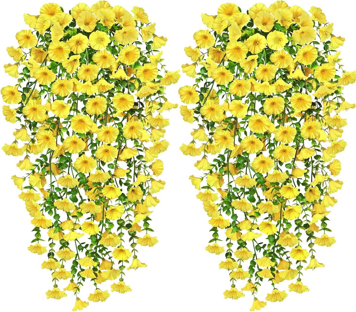 SnelShoppen - Hangende Kunstbloemen 4 Stuks - Petuniaplanten - Kunsthangplanten - Net Echt - Voor Buiten - Balkon - Tuin - Decoratie