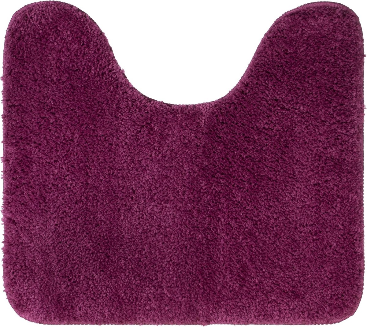SnelShoppen - Antislip WC-mat 45x50 cm - Zachte Microvezel Badmat - Paars - Voor Toilet & Wastafel - Badkamerset Met Uitsparing - Comfortabel & Stijlv