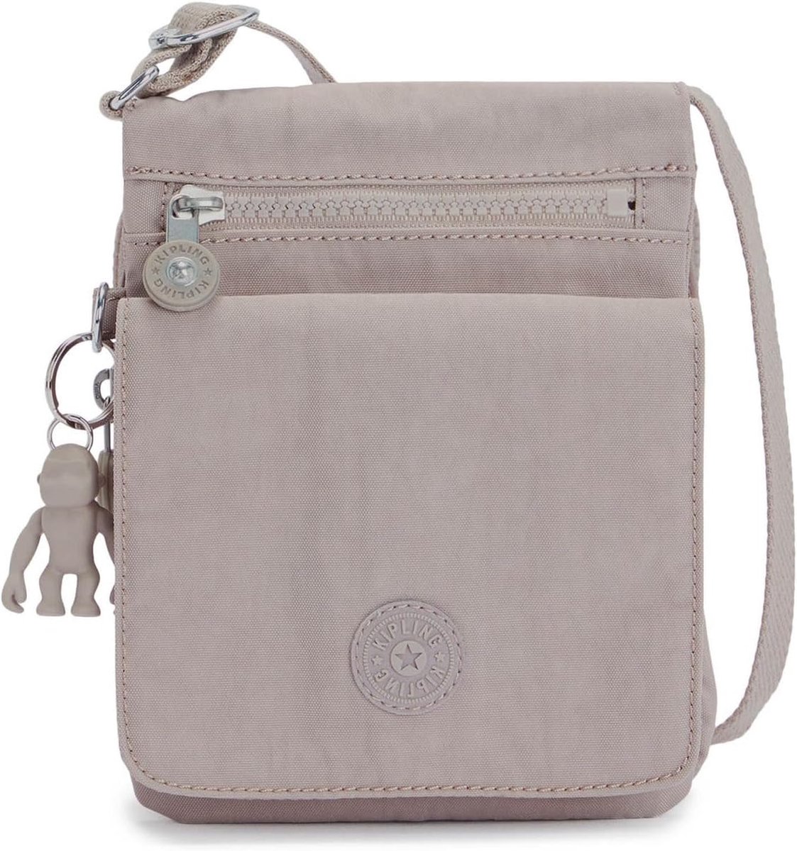 SnelShoppen - Kleine Schoudertas, Schoudertas Crossbody voor Dames, Waterafstotend, 100% Polyamide, Grijs, Compact, Ideaal voor Feest, Dagelijks Gebru