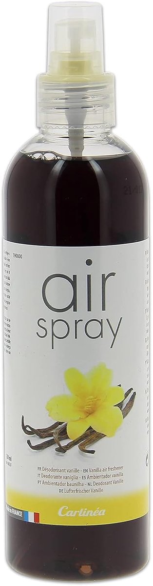 SnelShoppen - Air Spray Vanille 250 ml - Pocket Spray voor Auto en Thuis - Transparante Luchtverfrisser - Scented Atmosphere voor Feest, Camping, en K