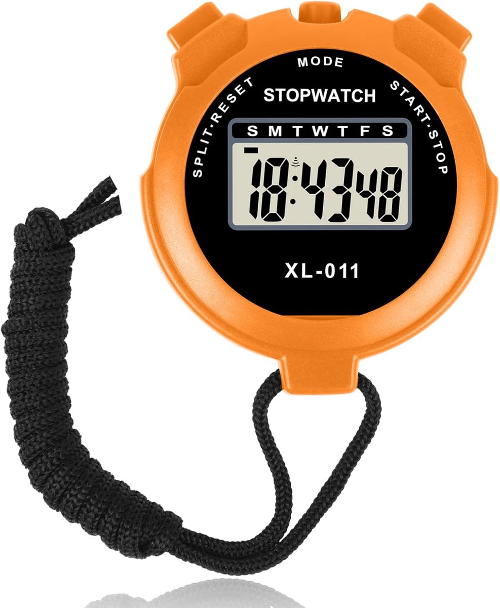 SnelShoppen - Waterproof Digitale Stopwatch - Multifunctionele Sport Stopwatch met Lanyard - Perfect voor Outdoor Activiteiten - Blauw - ABS Materiaal