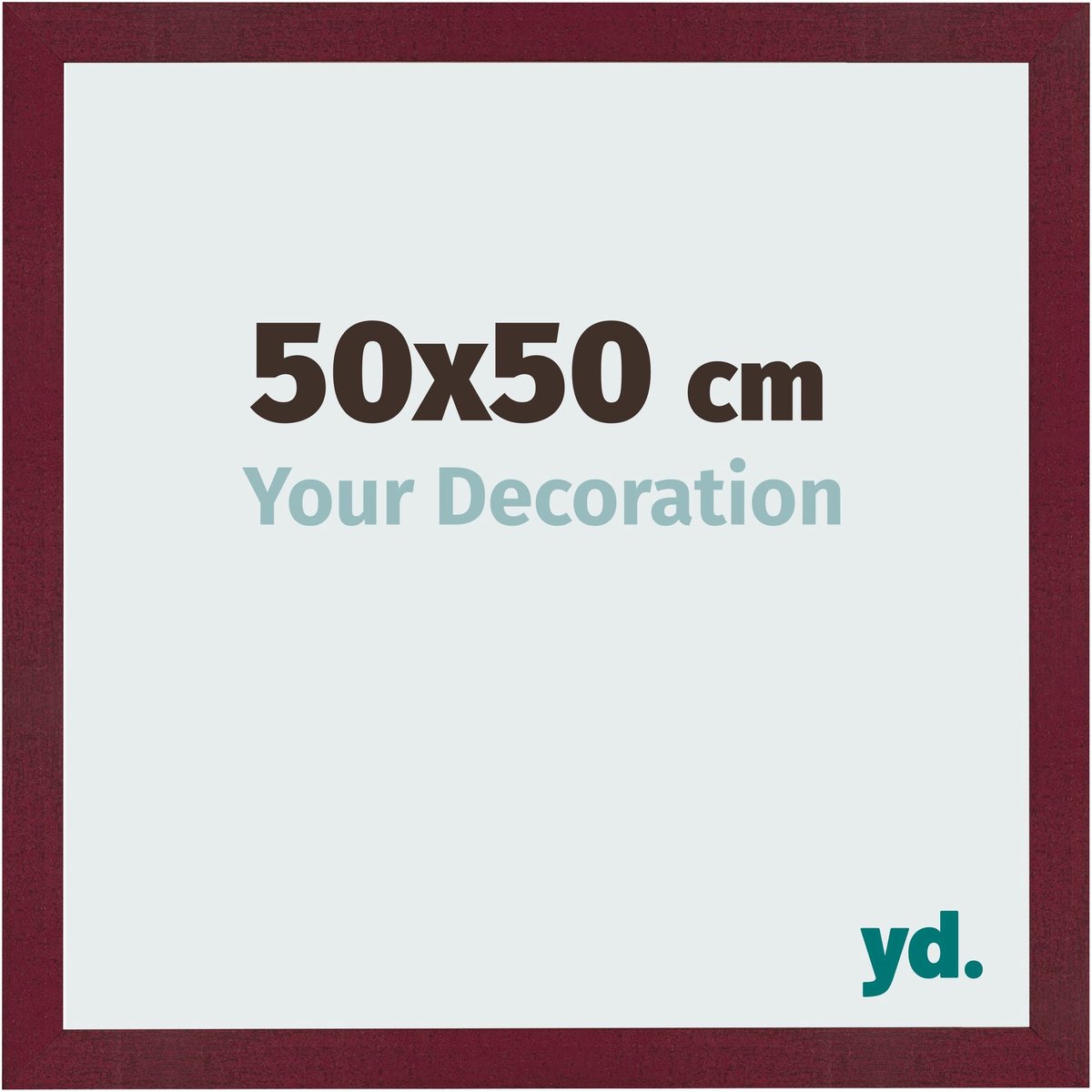 Your Decoration - Fotolijst 50x50 cm - MDF - Wijnrood Geveegd - Bologna