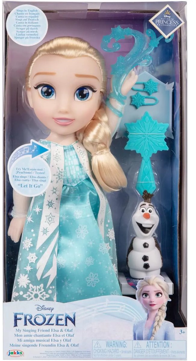 Disney Elsa Zingende pop 38 Cm groot - Inclusief Mini Olaf