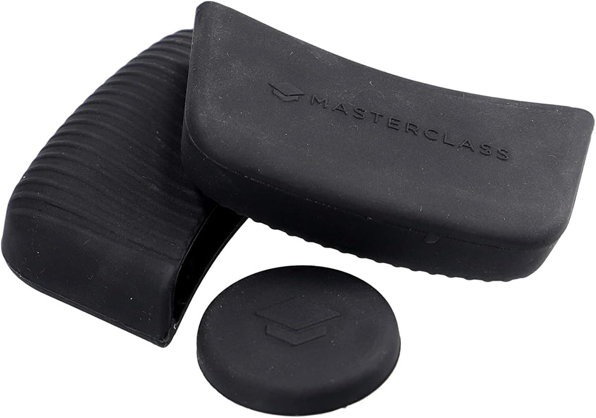 SnelShoppen - Silicone Pan Handle Protectors - 3 Stuks - Zwart - Non-Slip Bescherming voor Gietaluminium Casserole - Warmtebestendig tot 250°C - Makke