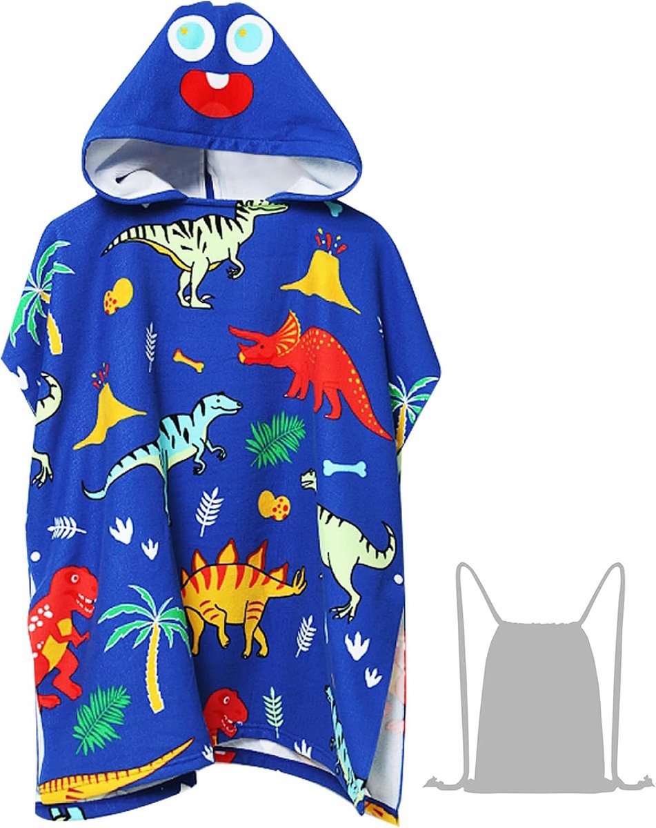 SnelShoppen - Badhanddoeken voor Kinderen, Microfiber Bad Poncho, Ultra Zacht en Absorberend, Hoody Handdoek voor Meisjes en Jongens 6-14 Jaar, Perfec