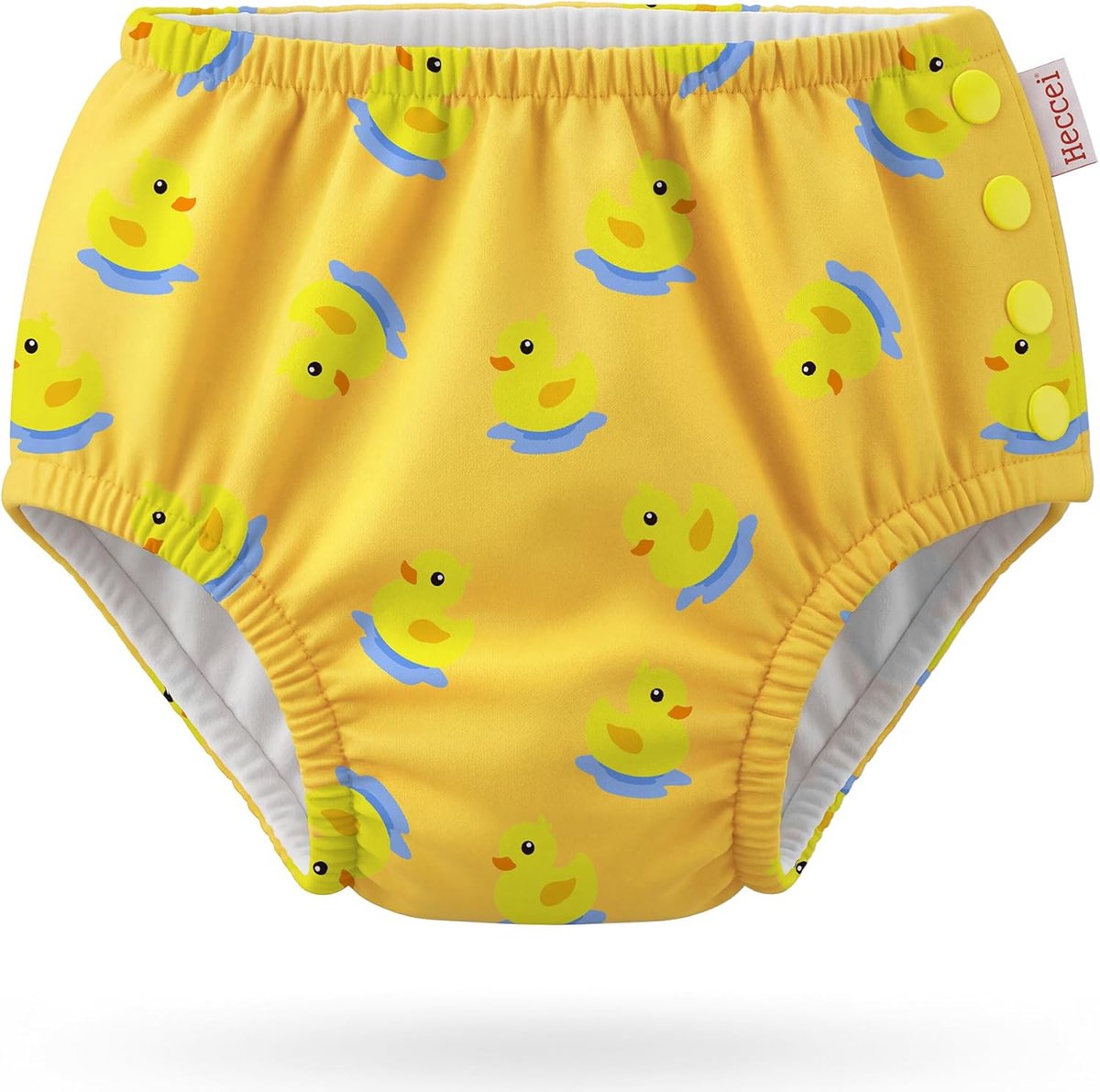 SnelShoppen - Baby Zwemluier, Herbruikbare Zwembroek voor Jongens en Meisjes, Verstelbare Tailleband, Sneldrogend, 0-6 Maanden, Eend Print, Ideaal voo