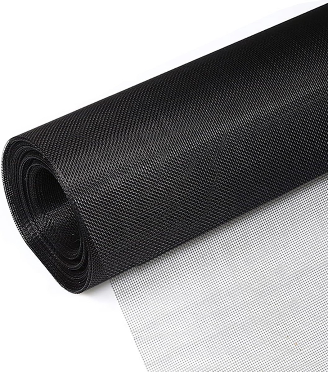 SnelShoppen - Extra Sterke Vliegenscherm Roll, 120 x 250 cm, Black Fiberglass Vliegennet voor Ramen, Maatwerk Vervangnet, Snijbaar voor Tuin, Keuken,